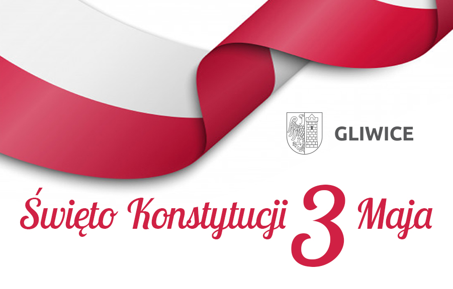banner z flagą i napisem Święto Konstytucji 3 Maja