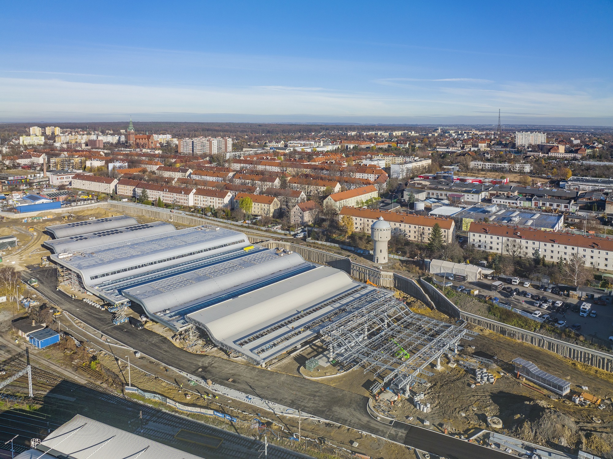 Centrum przesiadkowe panorama budowy