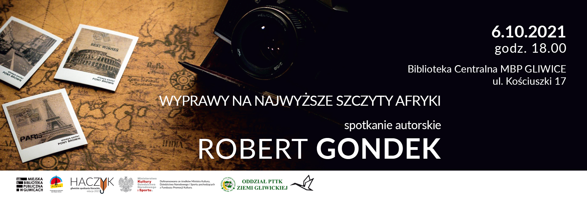 Spotkanie autorskie z Robertem Gondkiem, 6 października, godz. 18.00, Biblioteka Centralna, ul. Kościuszki 17