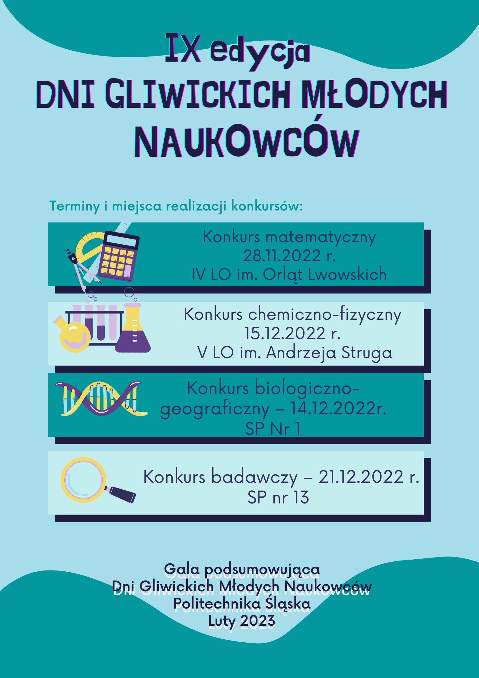 IX edycja Dni Gliwickich Młodych Naukowców – konkurs chemiczno-fizyczny