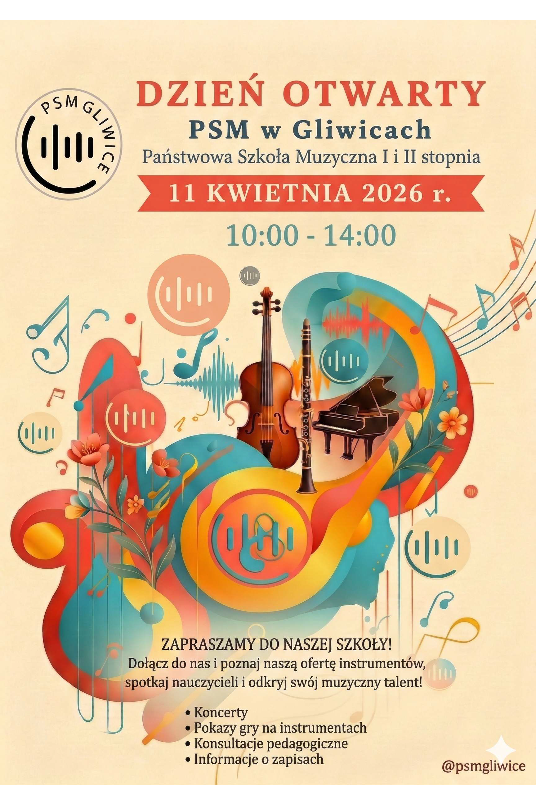 DZIEŃ OTWARTY Państwowej Szkoły Muzycznej I i II st. im. L. Różyckiego w Gliwicach