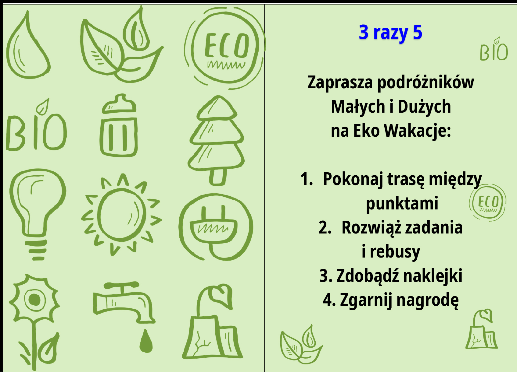 3 razy 5 - Ekowyzwania w bibliotece