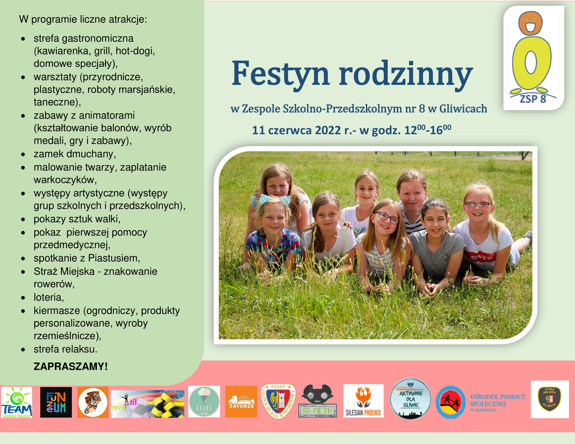 Festyn rodzinny w Zespole Szkolno-Przedszkolnym nr 8 w Gliwicach