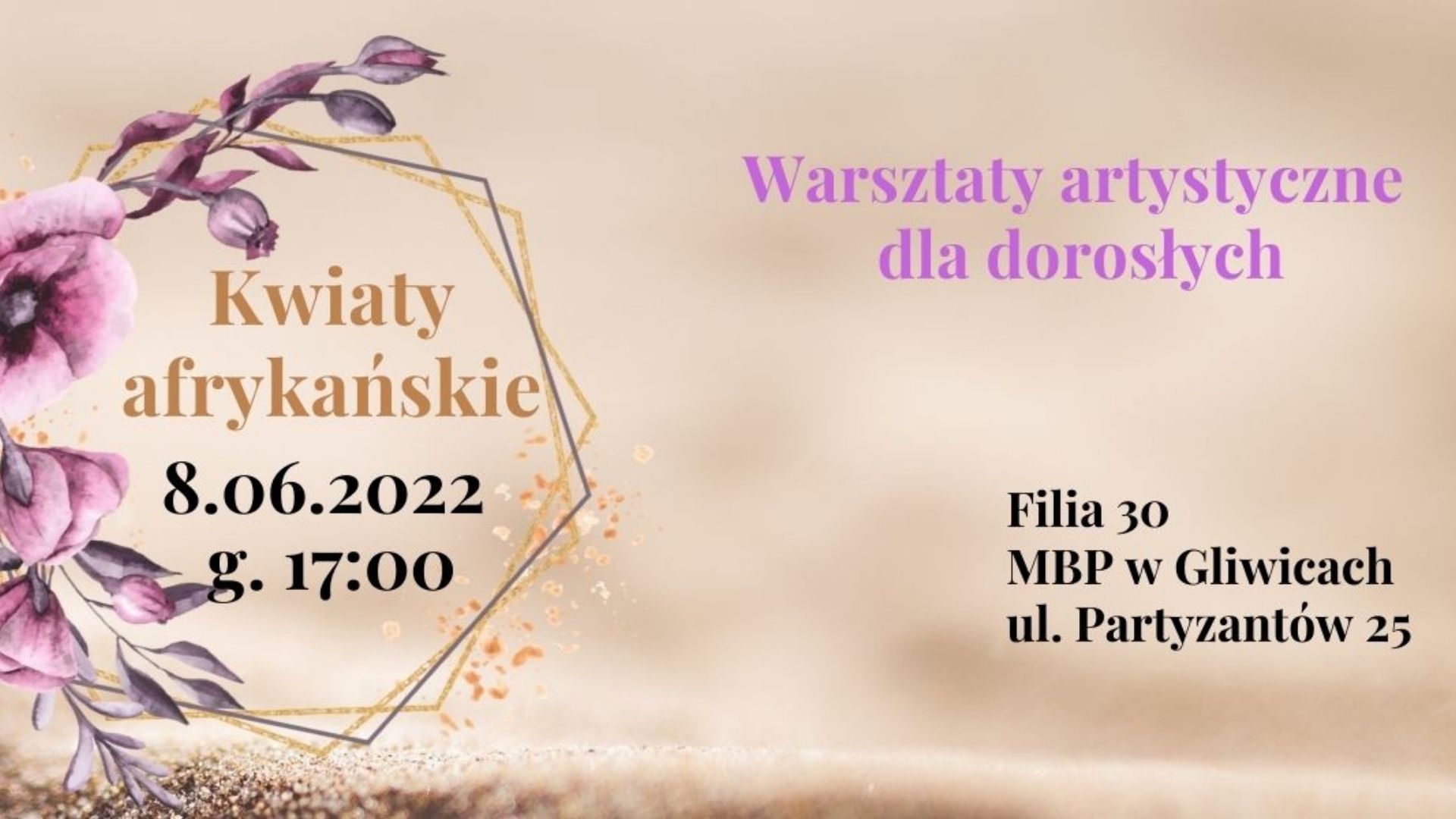 Kwiaty afrykańskie - warsztaty kreatywne 