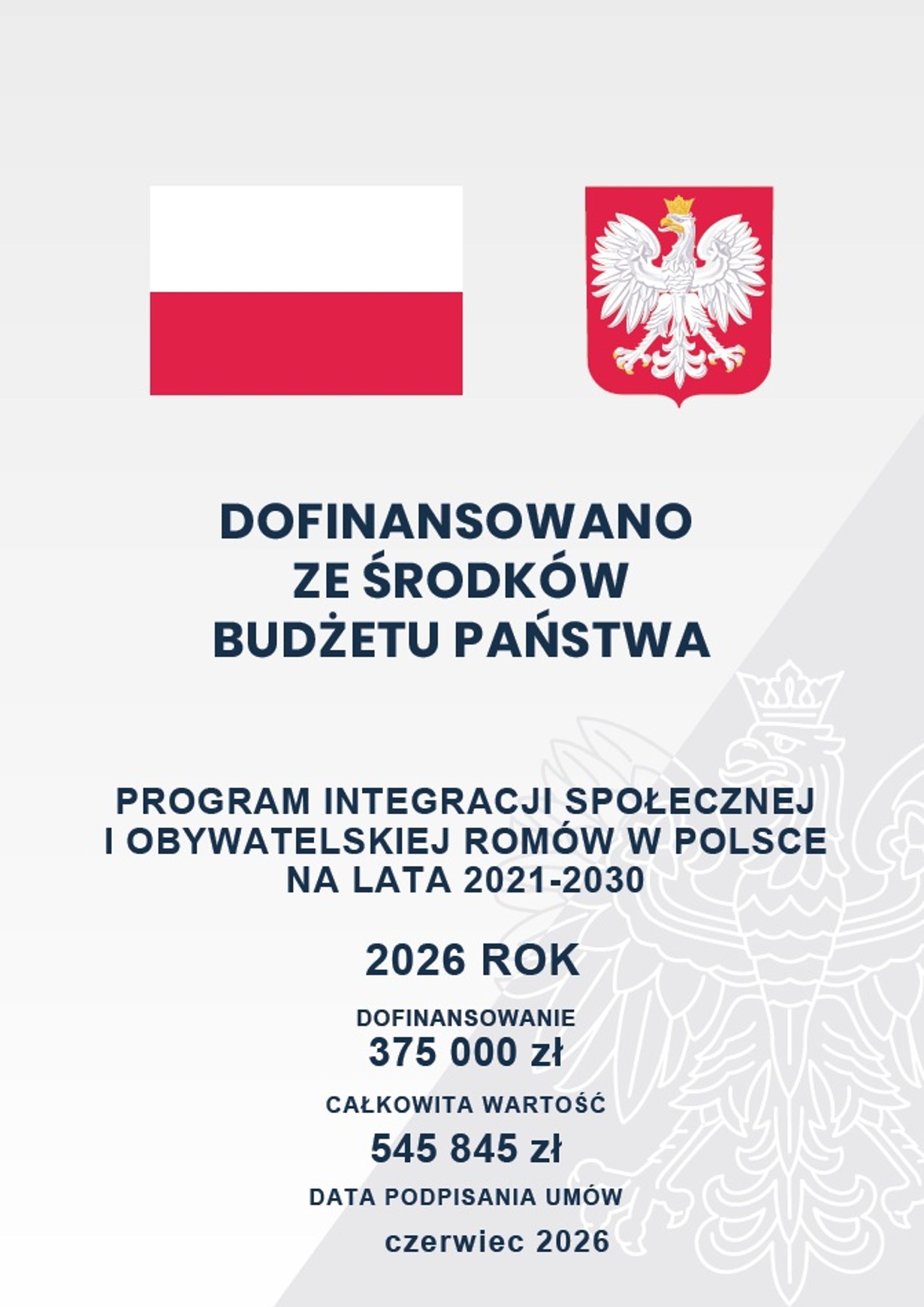 Program integracji społecznej i obywatelskiej Romów w Polsce - rok 2026
