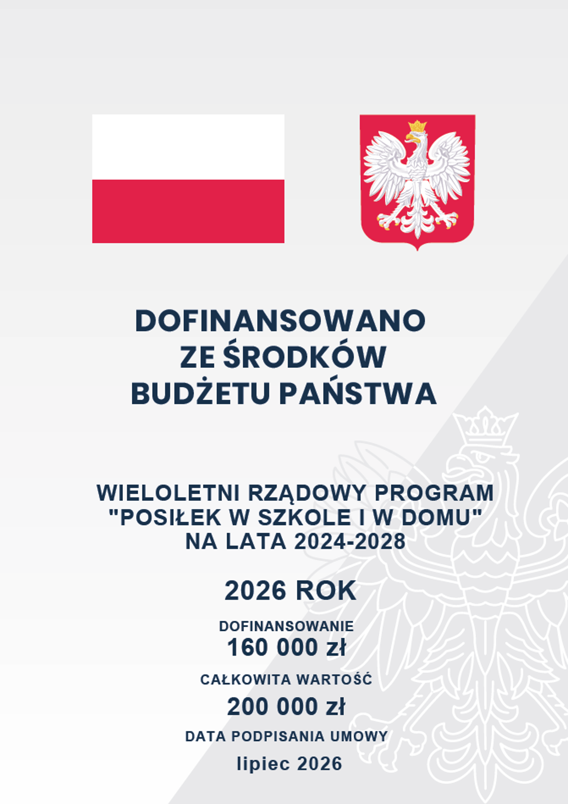 Wieloletni rządowy program „Posiłek w szkole i w domu” - 2026