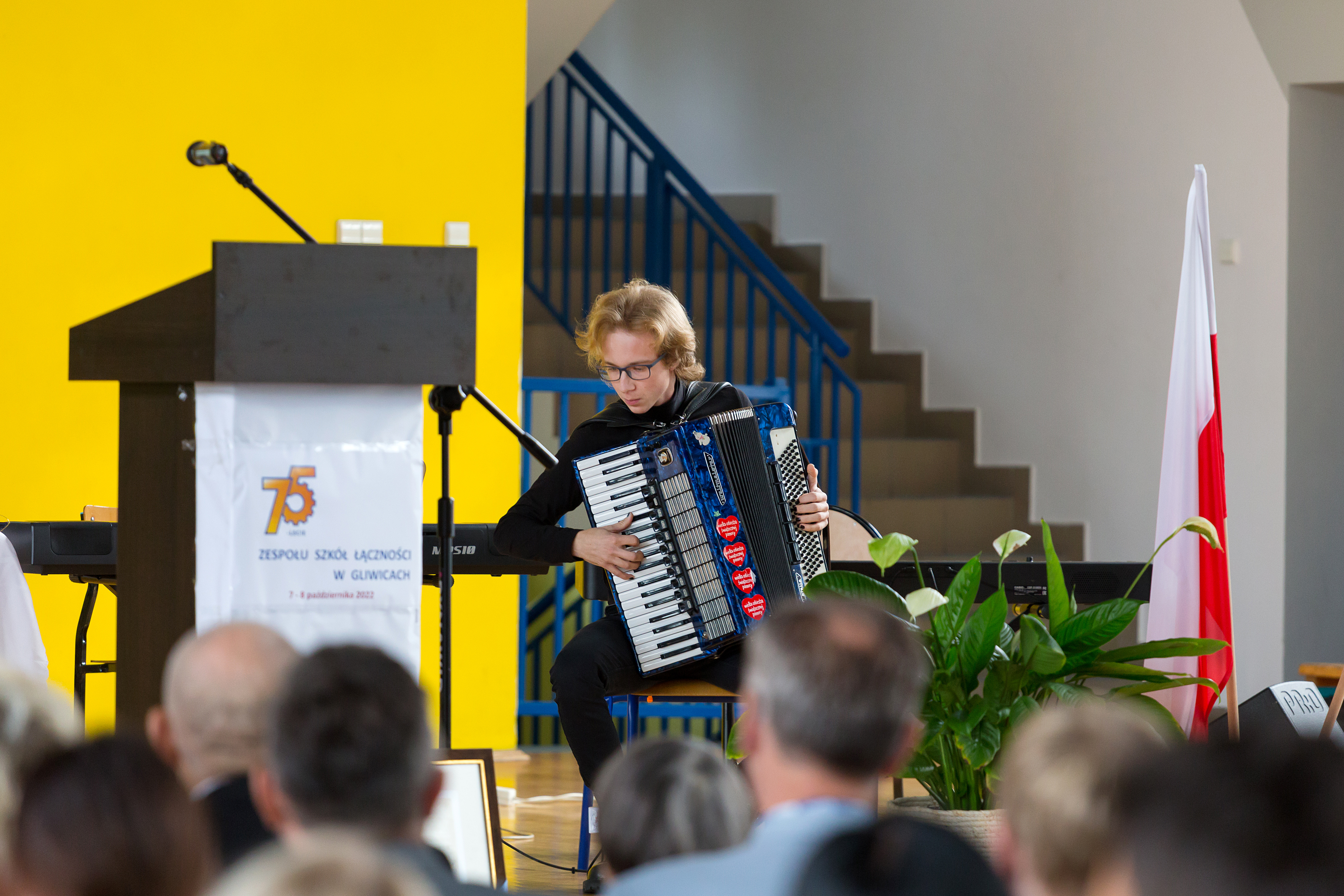 Fot. D.Nita-Garbiec/UM Gliwice Występ akordeonowy podczas jubileuszu