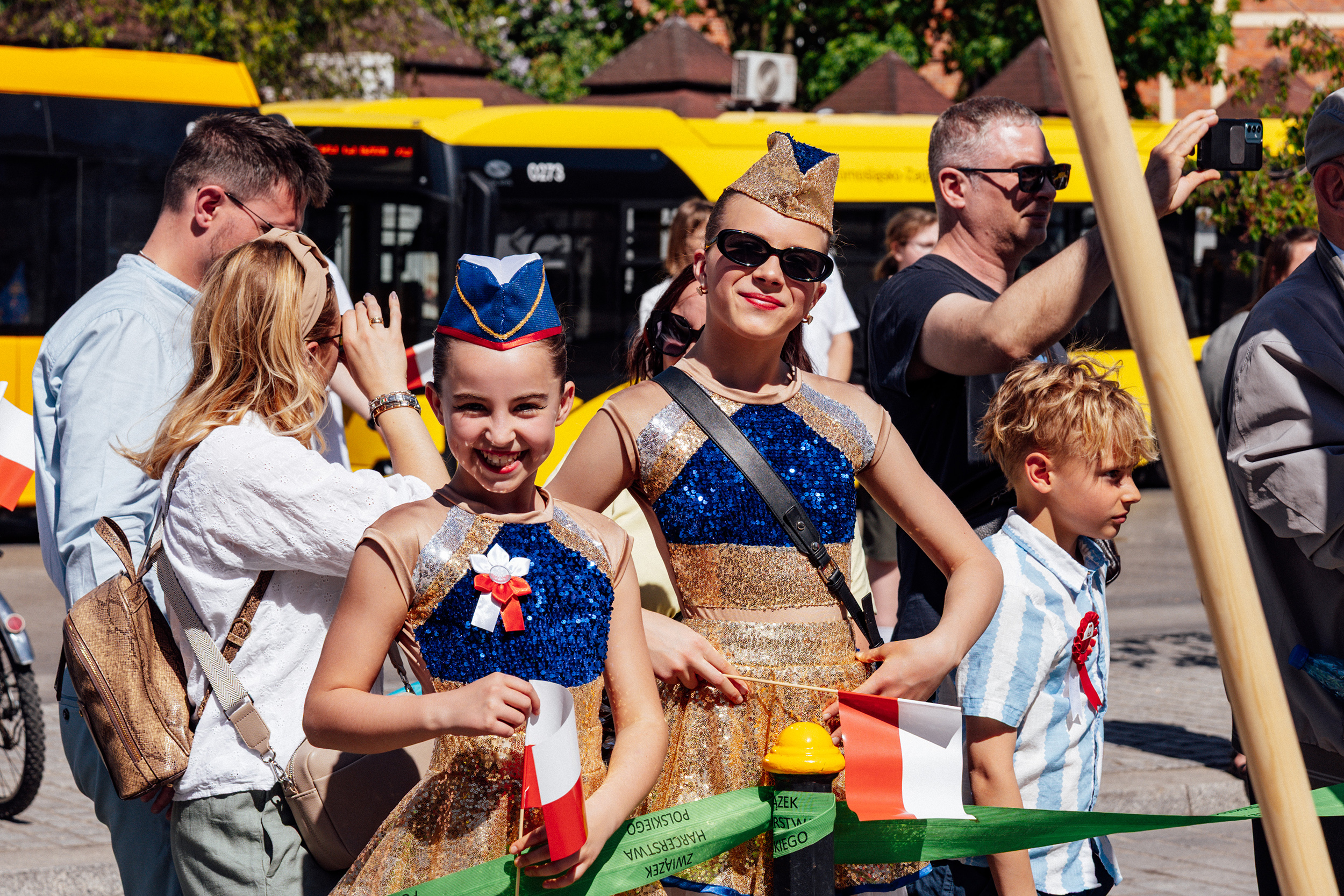 Mażoretki podczas obchodów Święta Konstytucji w Gliwicach
