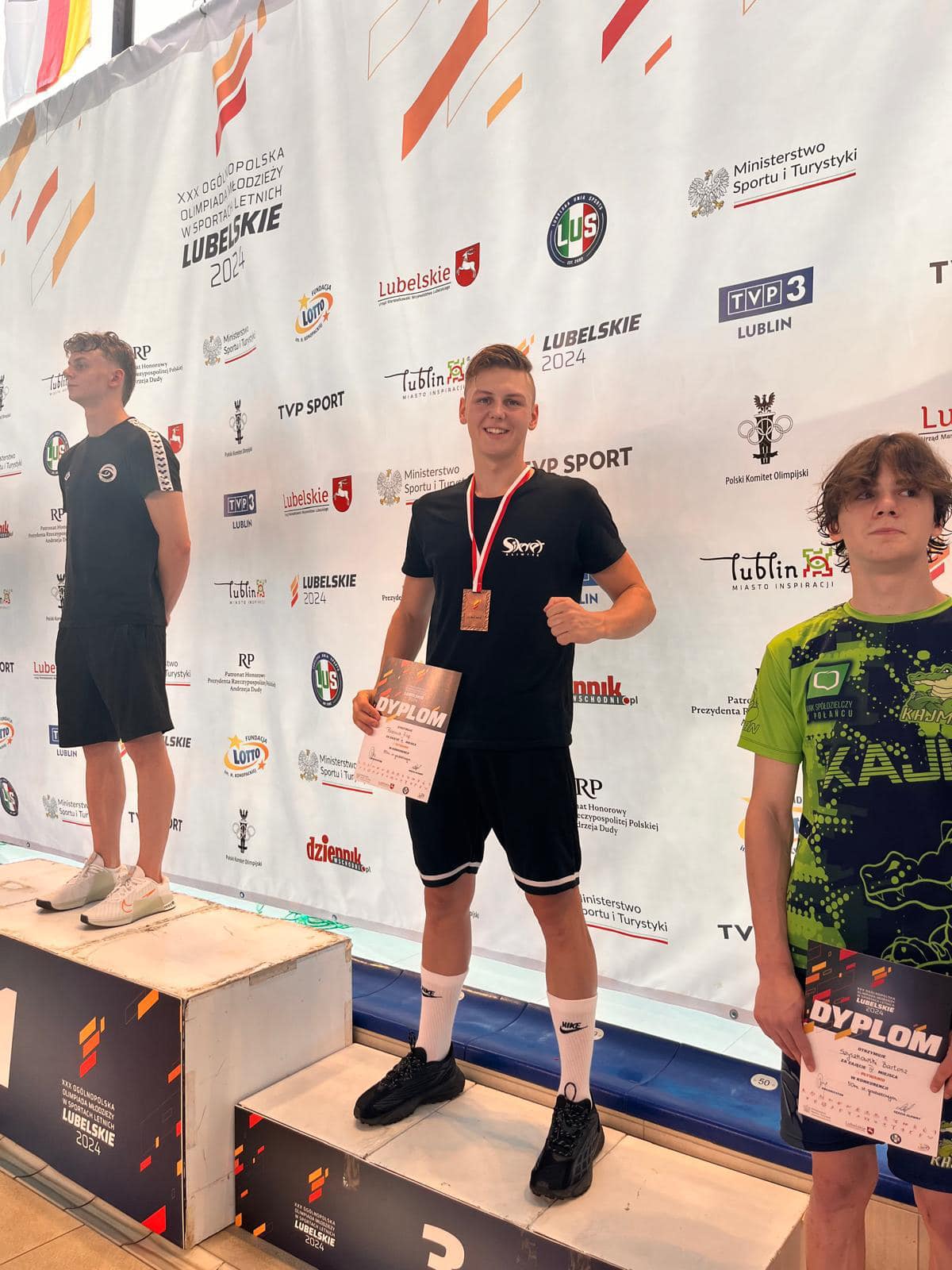 Filip Polonius na podium