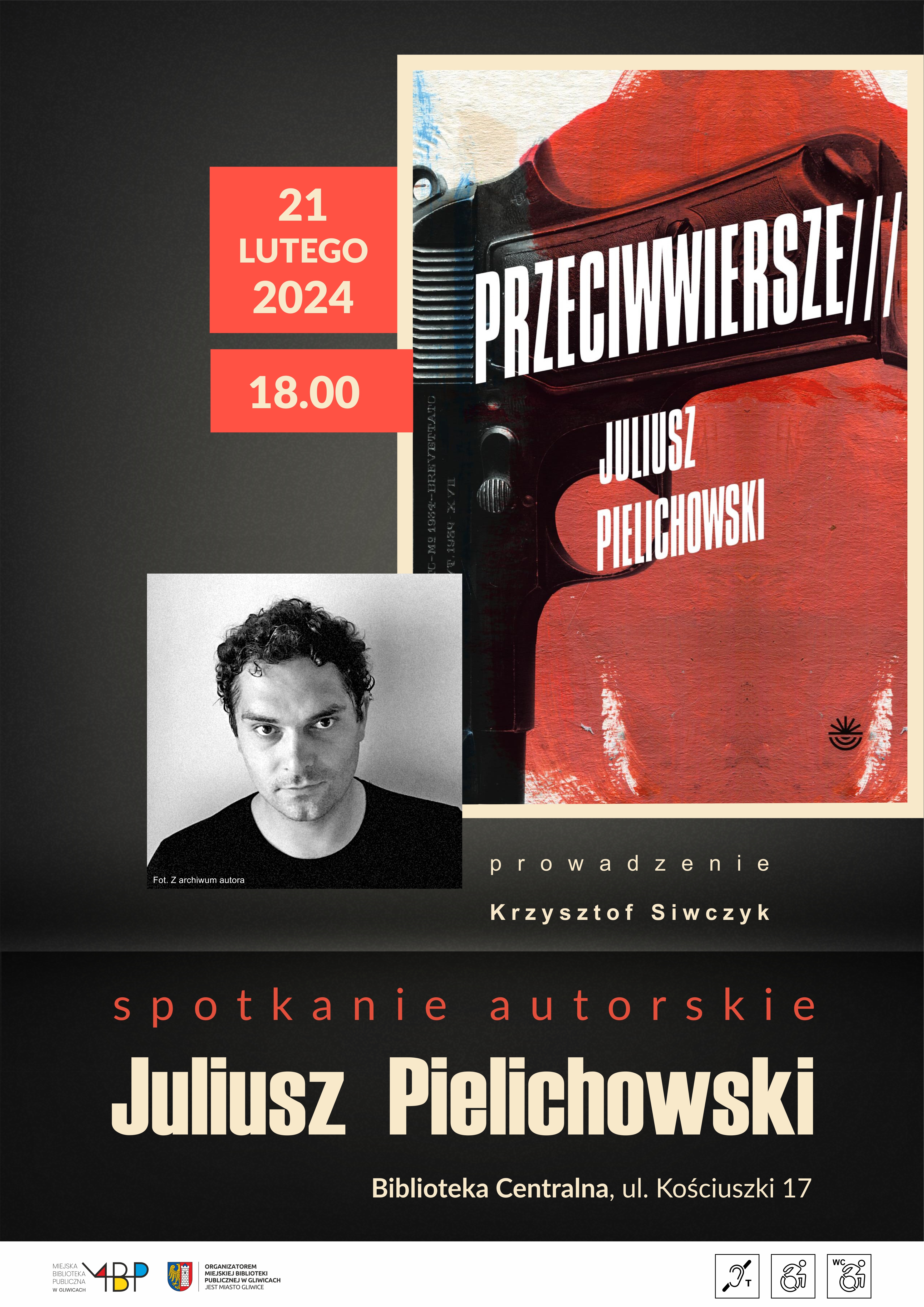 Plakat ze zdjęciem Juliusza Pielichowskiego