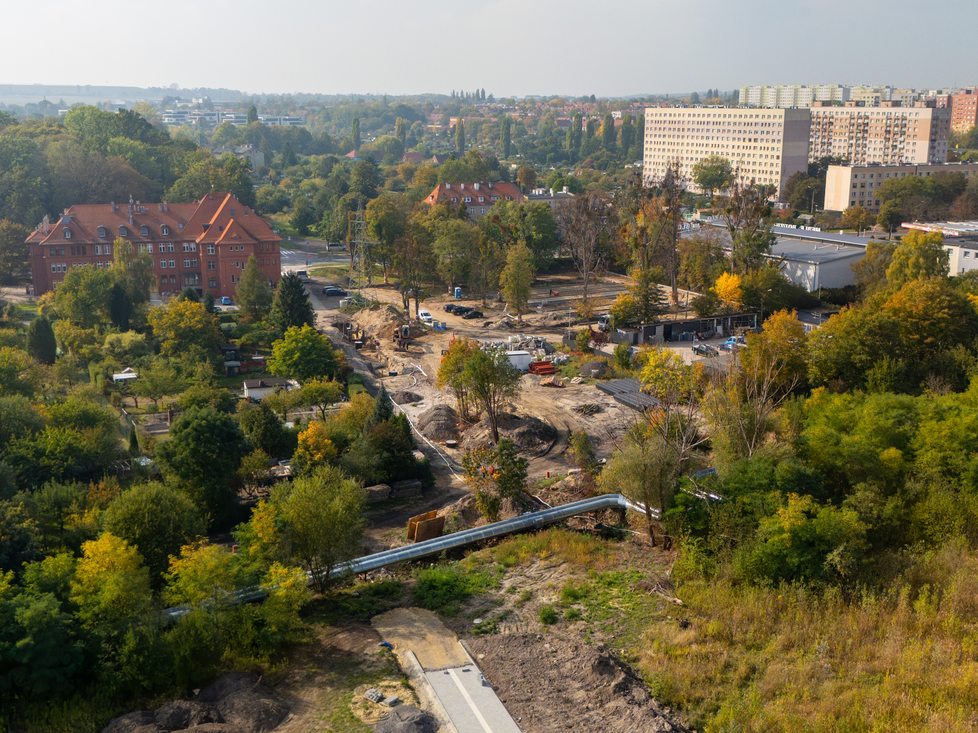  Prace budowlane na terenie węzła Gliwice-Arena trwają