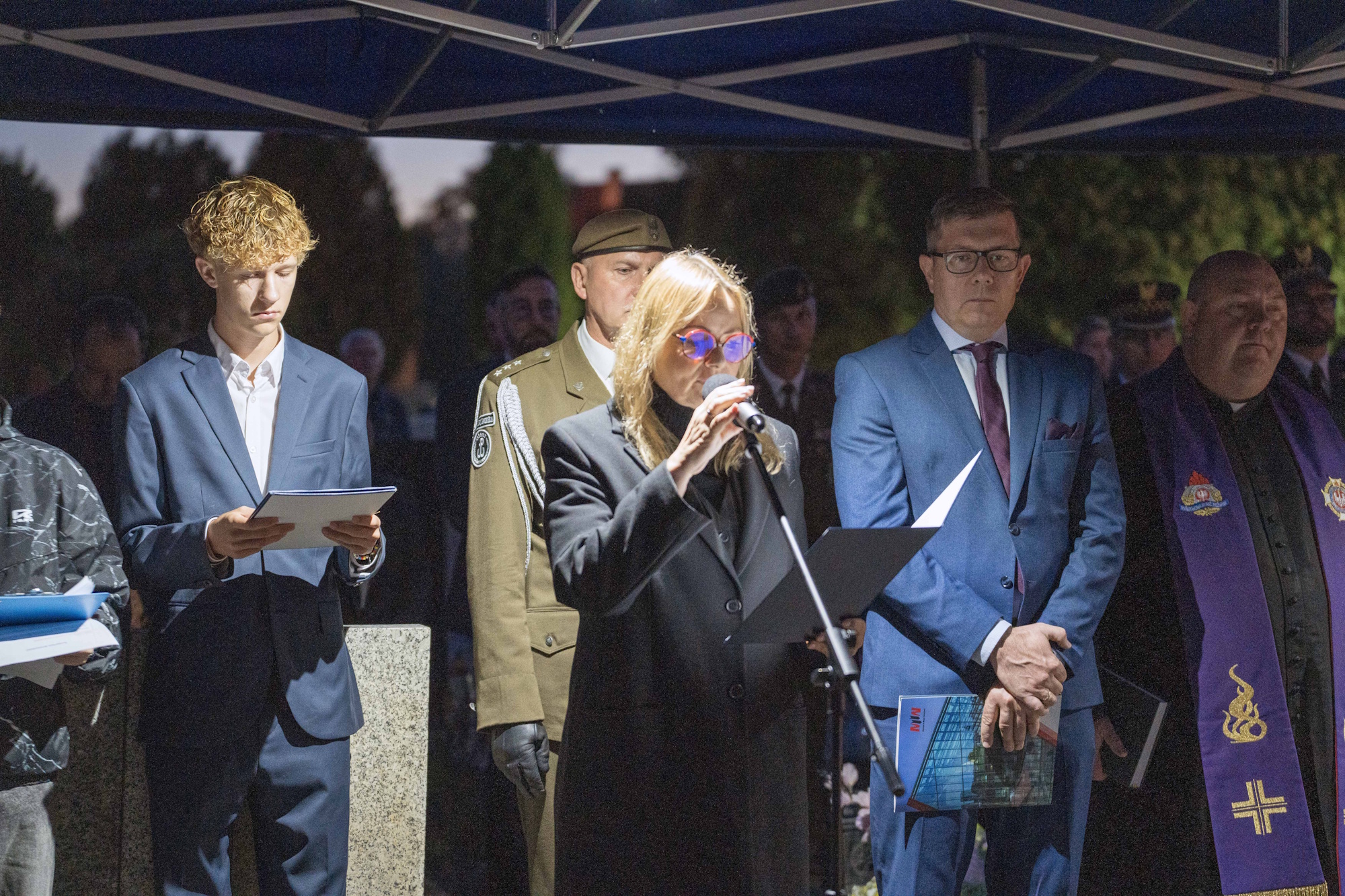 prezydent Gliwic przemawia podczas wydarzenia