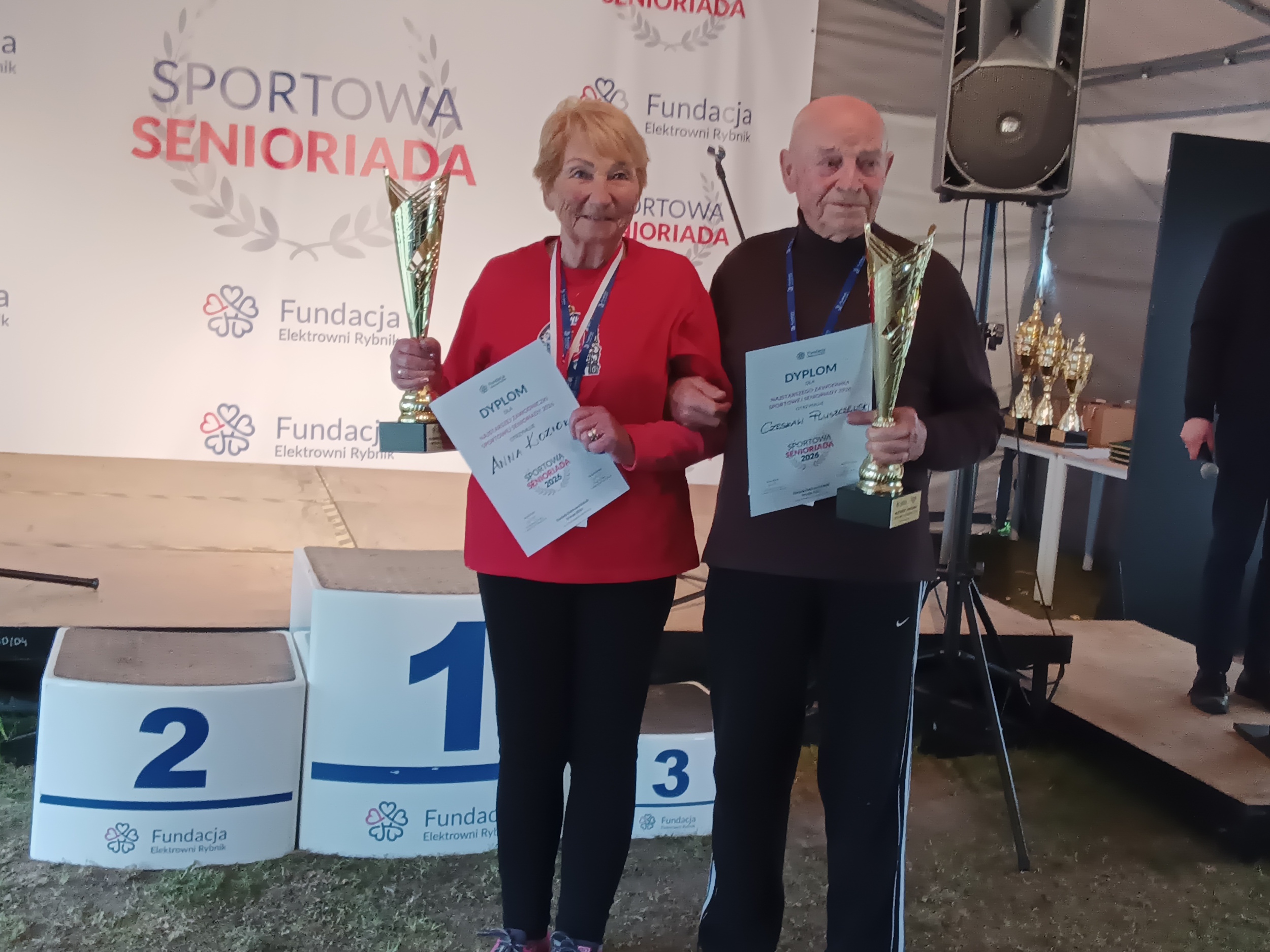 Dwójka najstarszych zawodników UTW
