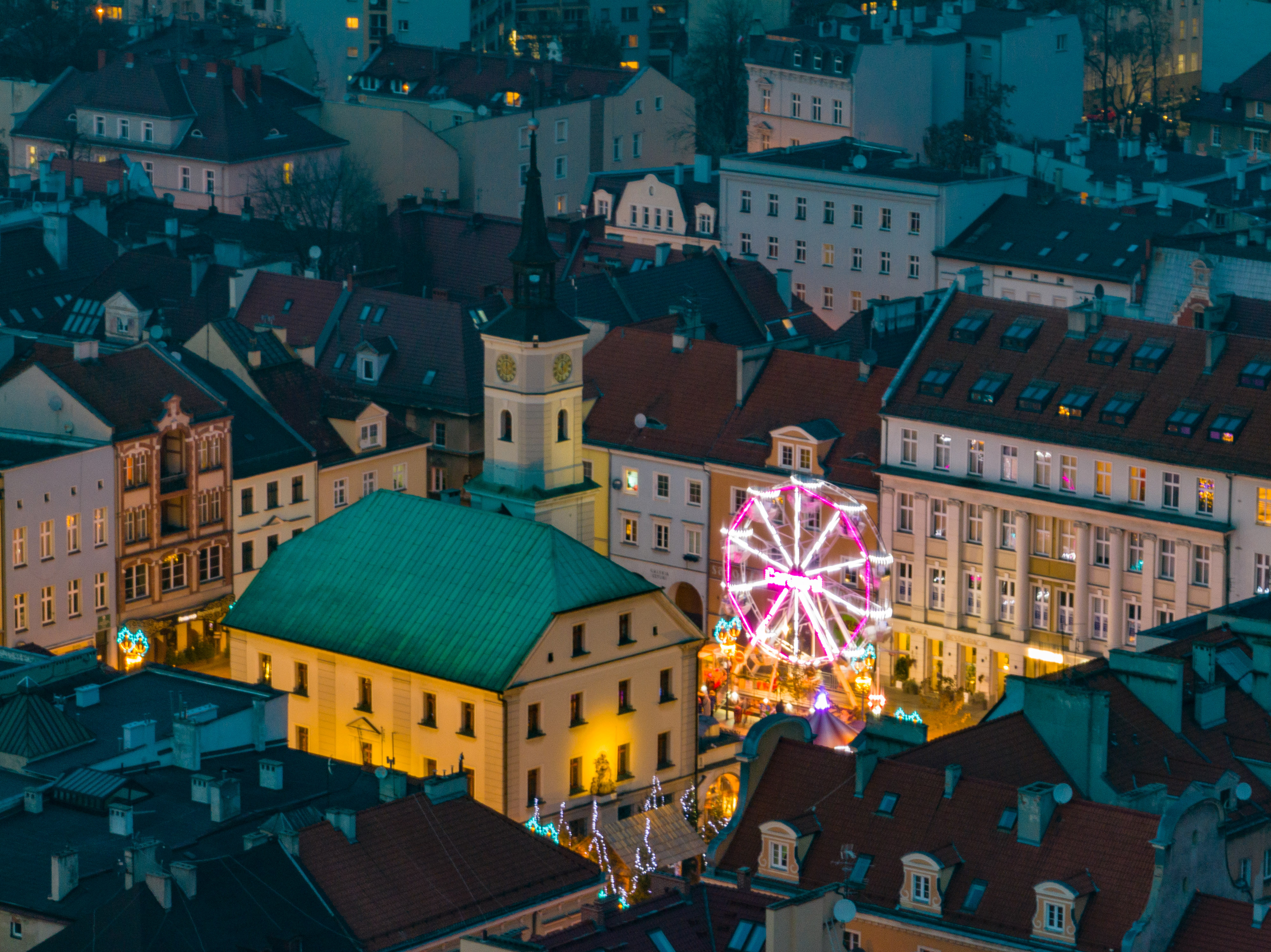 Fot. R. Neumann/ UM w Gliwicach Gliwicki Jarmark Bożonarodzeniowy z lotu ptaka