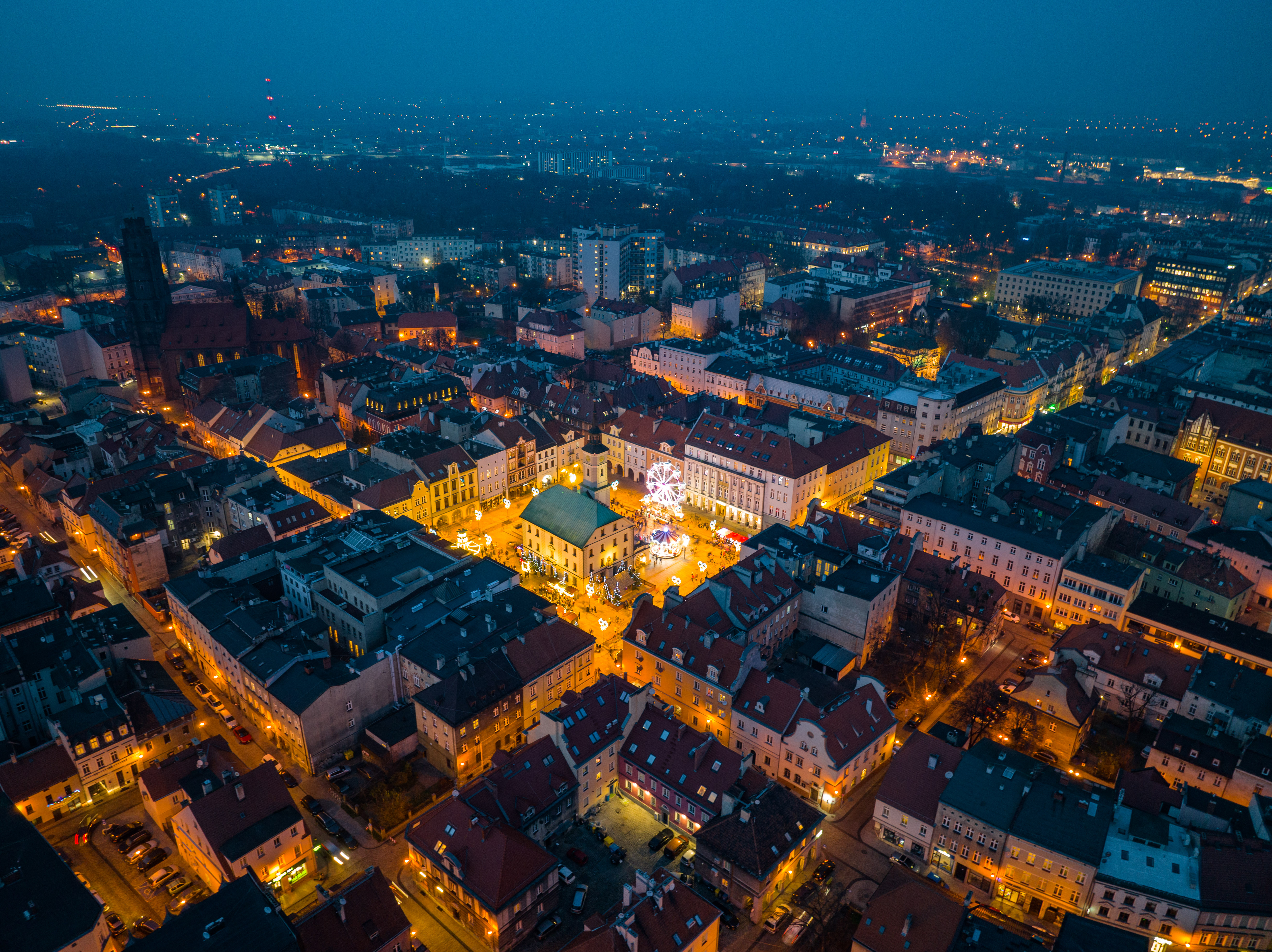 Fot. R. Neumann/ UM w Gliwicach Gliwicki Jarmark Bożonarodzeniowy z lotu ptaka