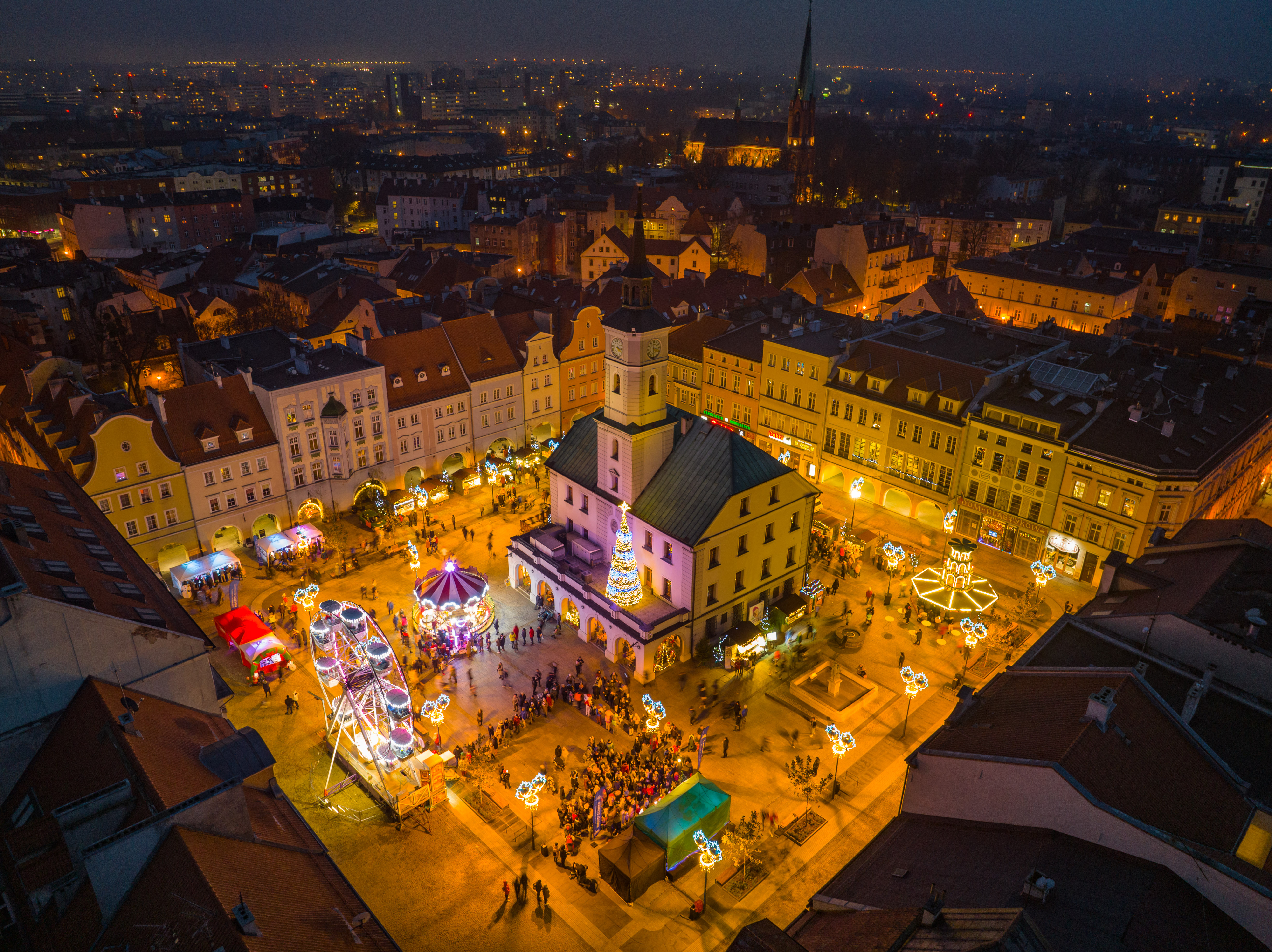 Fot. R. Neumann/ UM w Gliwicach Gliwicki Jarmark Bożonarodzeniowy z lotu ptaka