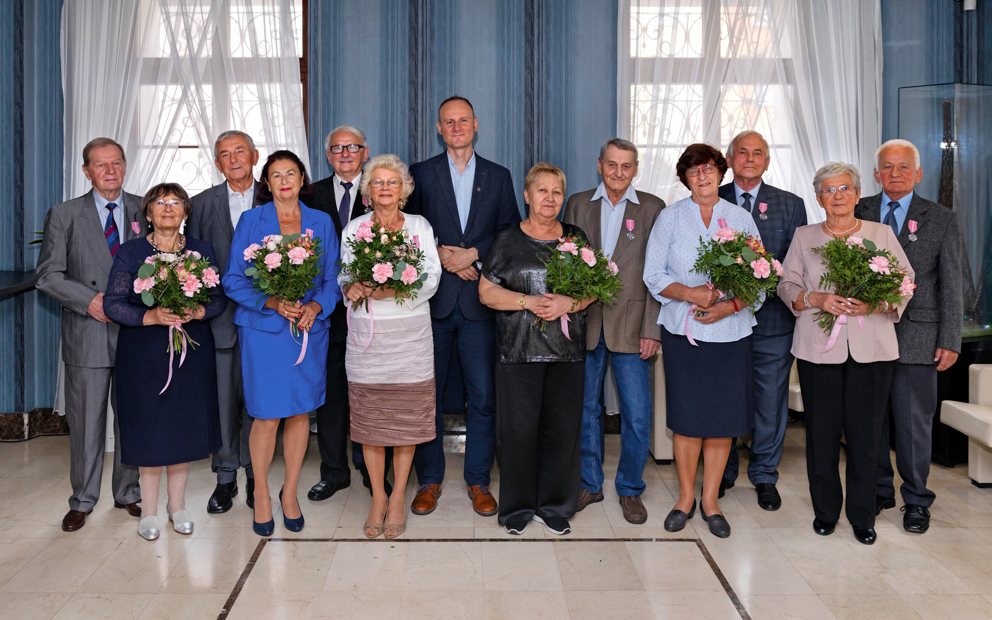Fot. D.Nita-Garbiec/UM Gliwice pary małżeńskie i prezydent Gorczyński