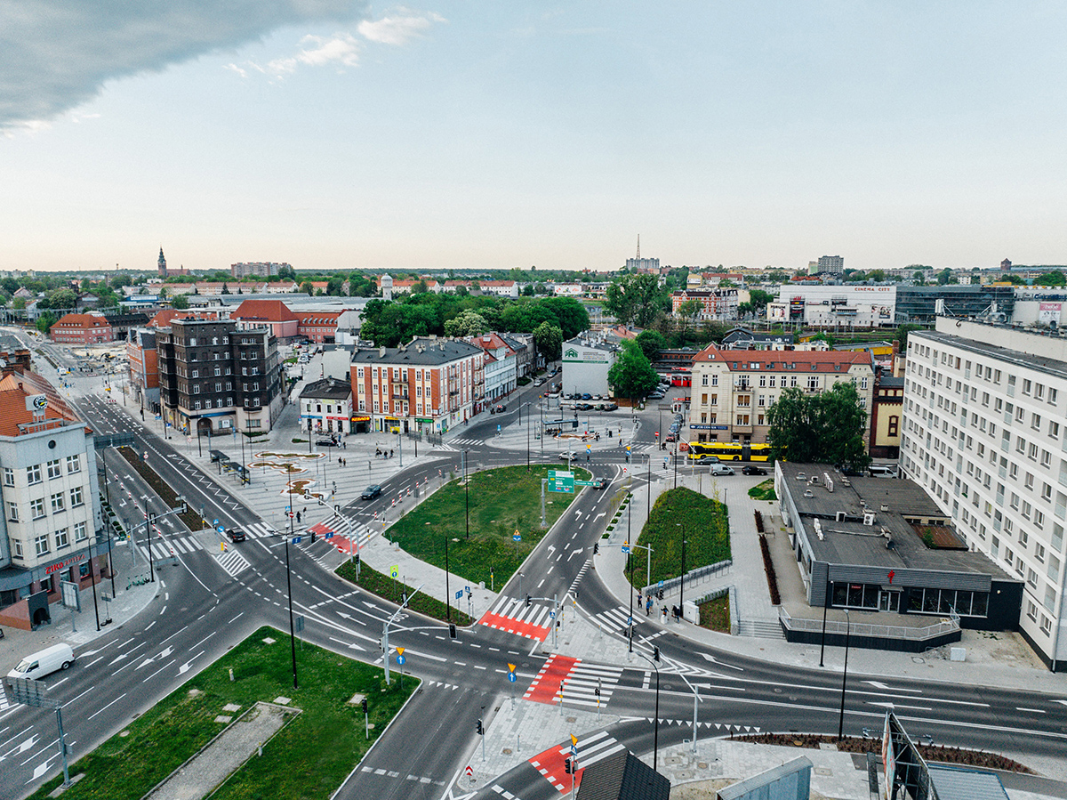 panorama po południowej stronie dworca PKP