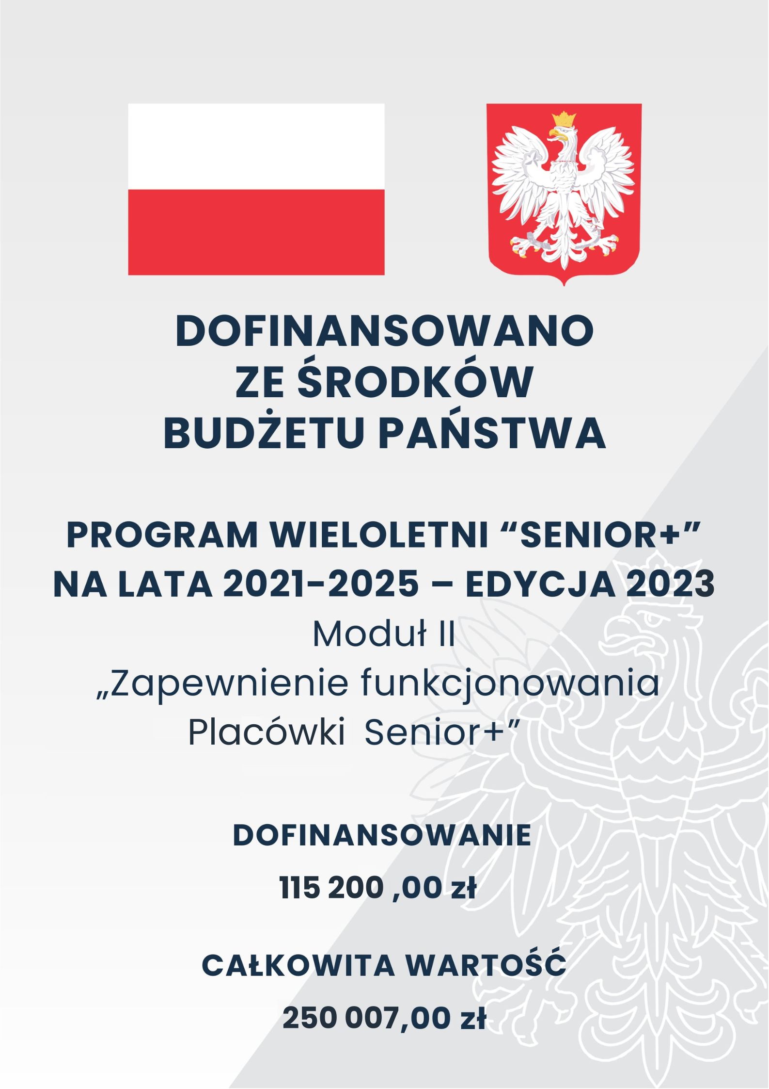 Grafika informująca o źródłach dofinansowania