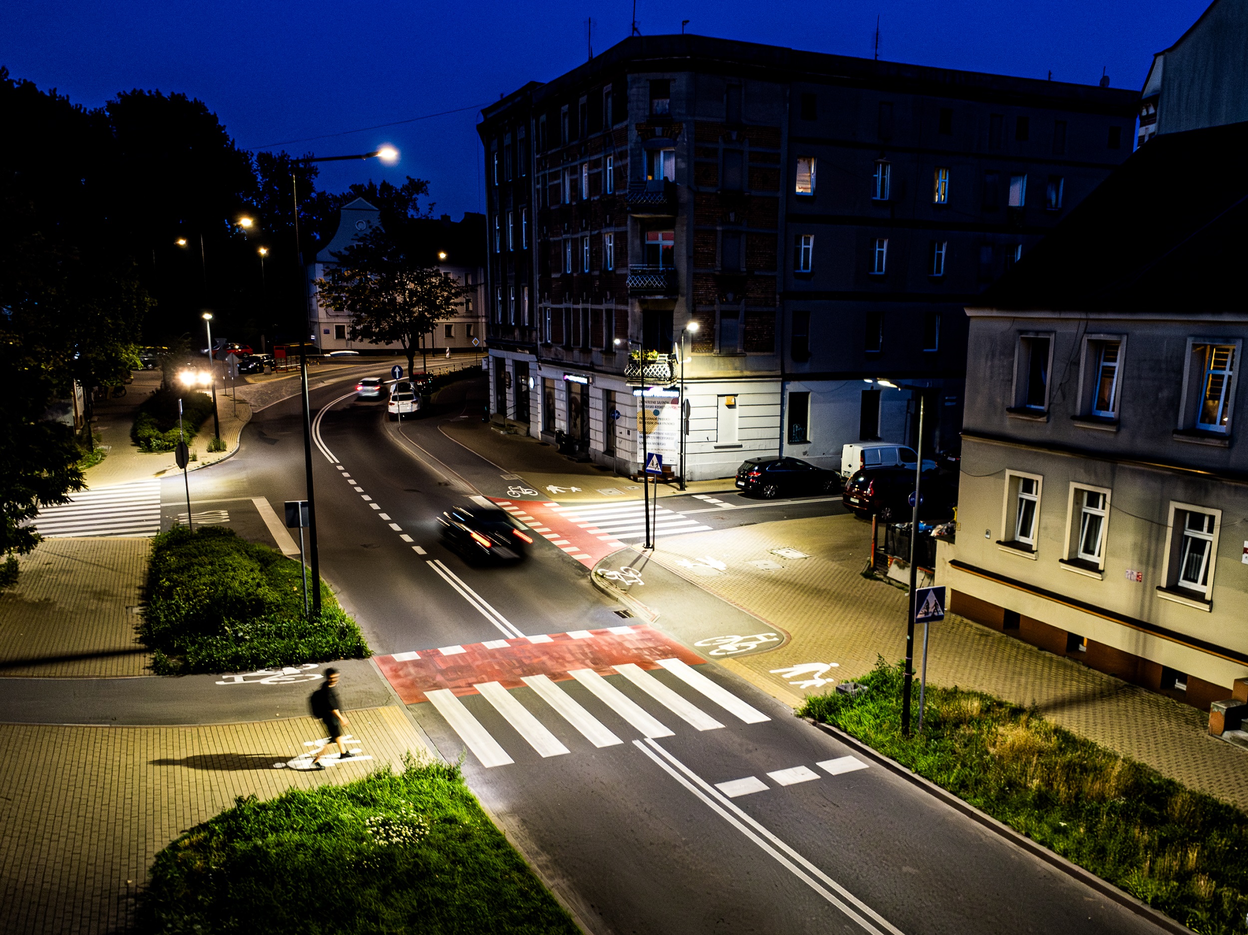 Doświetlone przejście dla pieszych przy ul. Zabrskiej