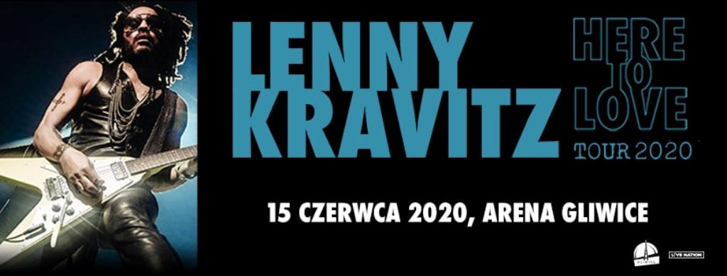 banner ze zdjęciem Lenny'ego Kravitza i datą koncertu