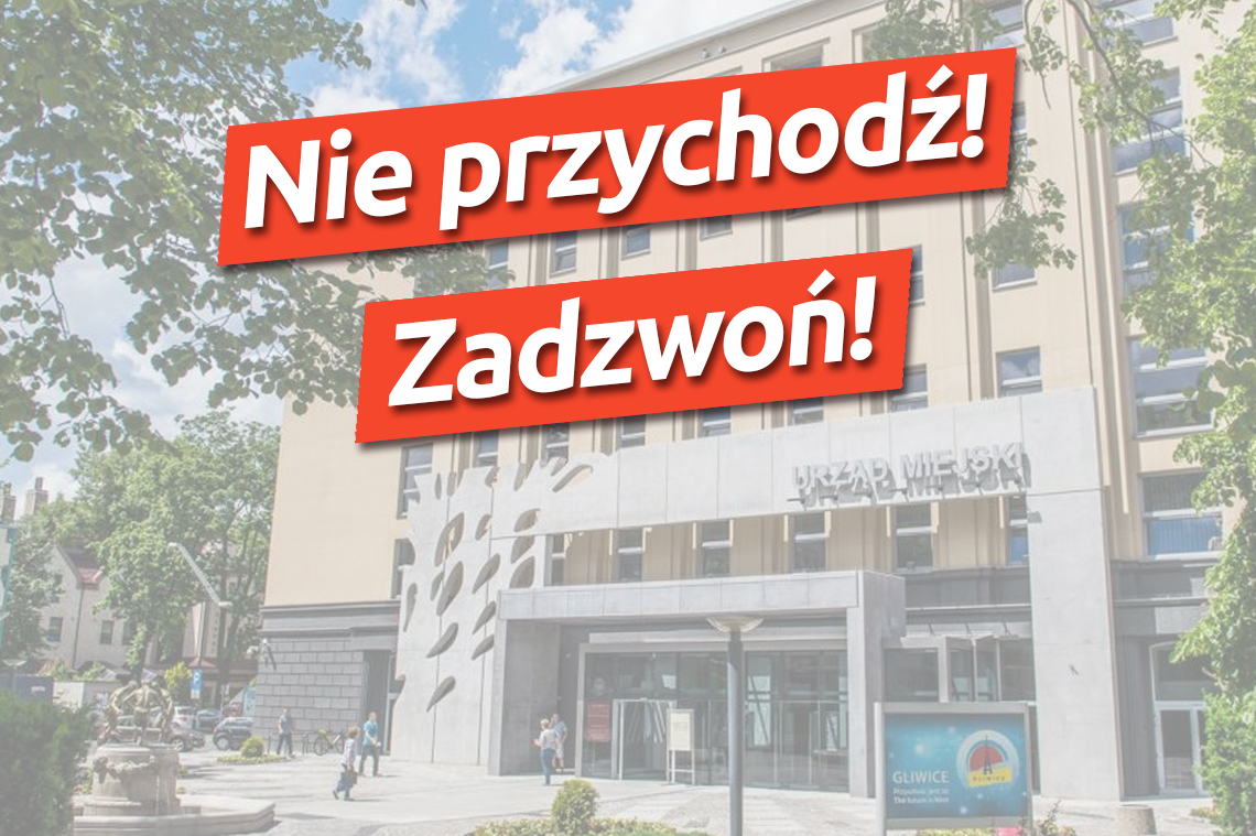 nie przychodz do UM, zostań w domu