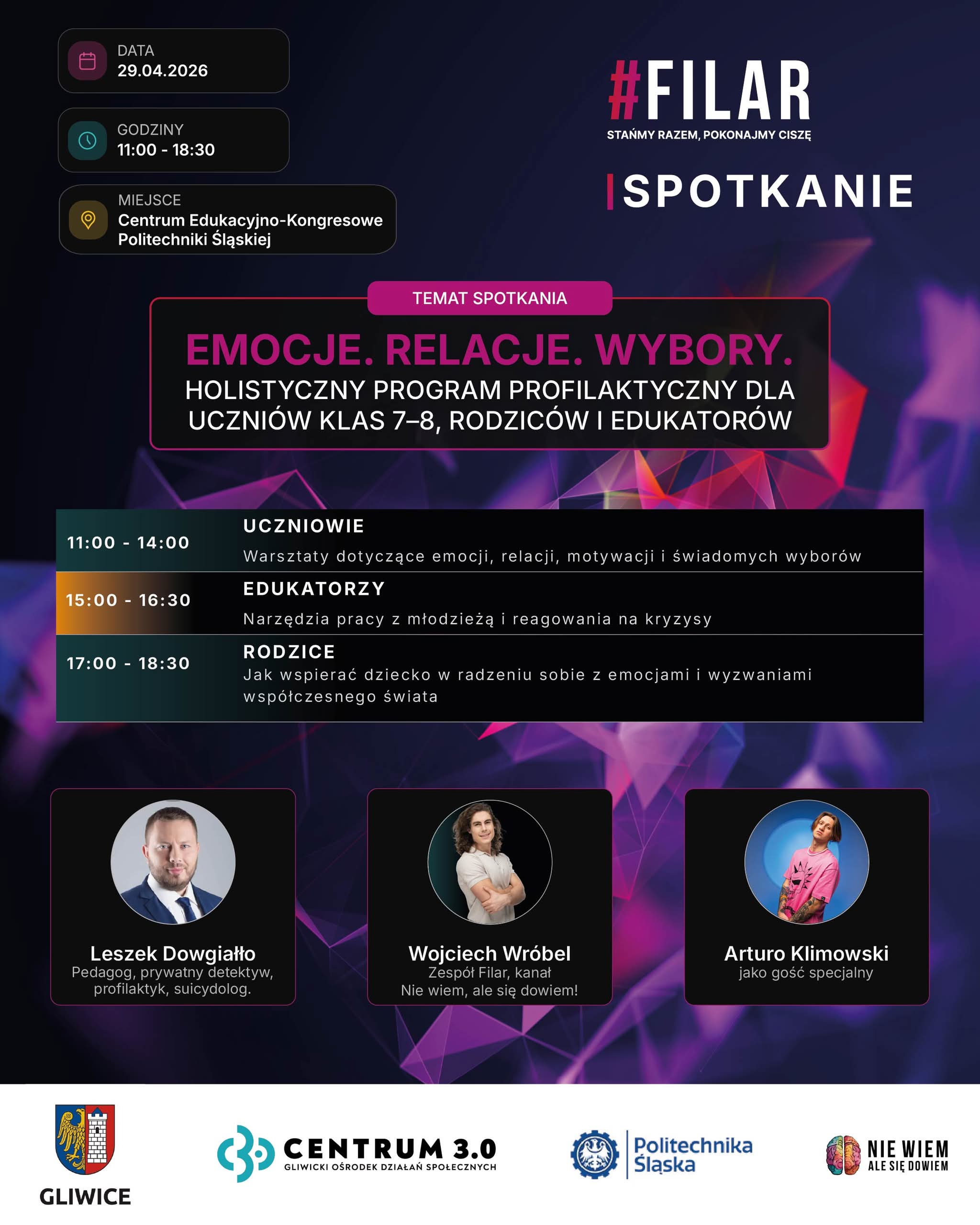 Zaproszenie na Konferencję "EMOCJE.RELACJE.WYBORY."